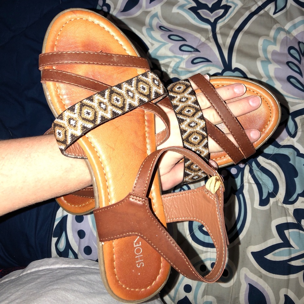 brown sandals